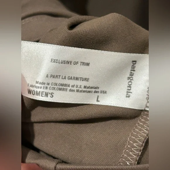 Patagonia Morning Glory Dress In Brown Performance Fabric , Large - Picture 9 of 10